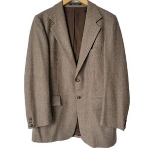 Vintage 70/80's Yves Saint Laurent Men Wool Tweed Blazer Jacket Sport Coat Sz 38